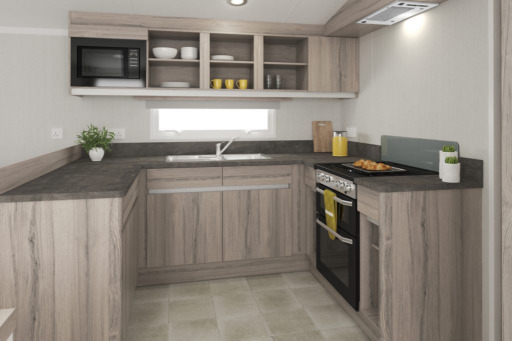 Holiday Lodges To Buy kitchen area