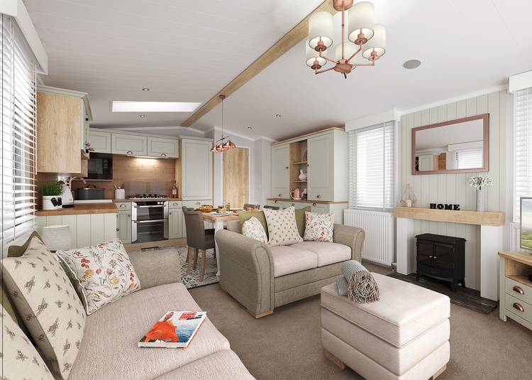 comfortable wales retreats with ample seating space and steel fireplace