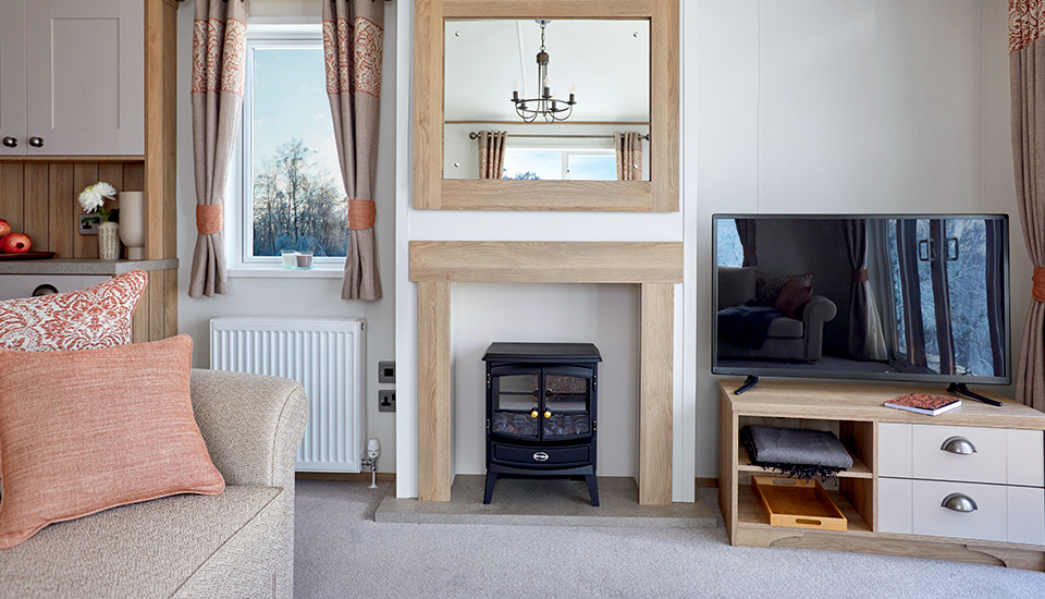 Our holiday homes to rent uk living room with fireplace