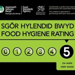 5 star food hygiene rating for Arthur's restauarant