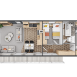Plan of the Norwood single lodge from Beverley Park Homes